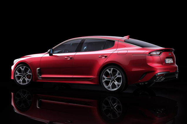 Illustration for article titled The Kia Stinger GT Is Kia's Fantastic 365 HP Rear-Wheel Drive Sport Sedan